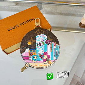 Louis Vuitton LV round coin purse pendant-4037