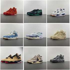 UNDEFEATED x Jordan Air Jordan 4 Mid-Top Retro Basketball Shoes-5103