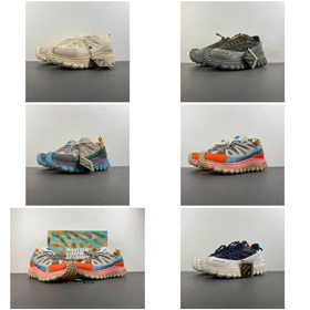 Moncler Trailgrip Amoeba Mesh Round-Toe Thick-Soled Low-Top Casual Shoes-5114