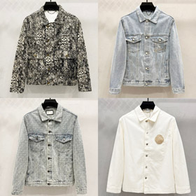 Louis Vuitton LV Gucci Dior logo letter jacquard embroidered denim jacket-5320