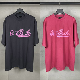 Balenciaga new men's casual loose short-sleeved T-shirt with distressed letter print on the chest-5334