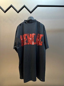 Balenciaga vintage distressed ripped loose-fitting trendy T-shirt-5459